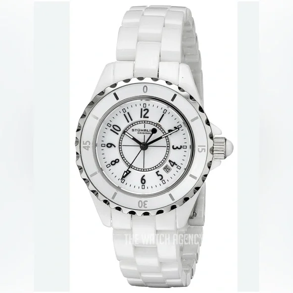 Stuhrling Original White Fusion 374 Quartz 39mm Fashion - Picture 7 of 7